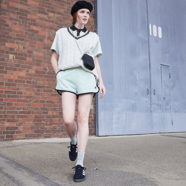 Verde Shorts French Terry Pretina Alta