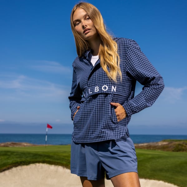adidas x Malbon 1/2-Zip Anorak - Blue | Free Shipping with