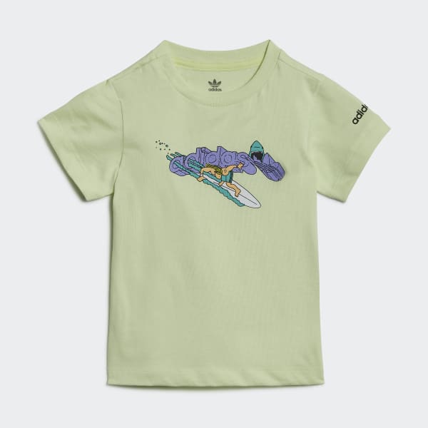 Green Graphic Stoked Beach T-Shirt TV220