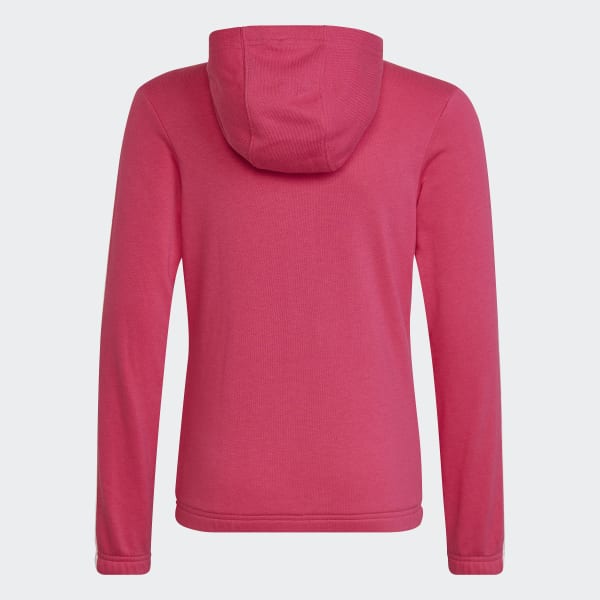 Rosa Sudadera con Gorro Essentials 3 Franjas