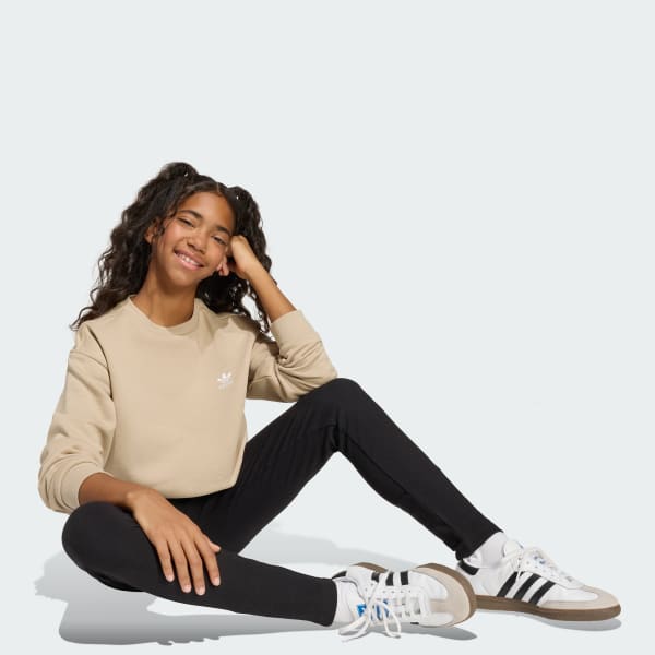 Beige BOXY CREW SWEATSHIRT

