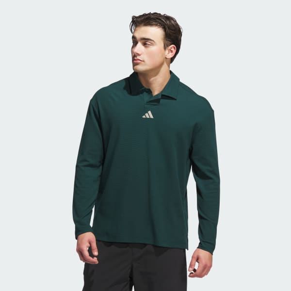 Green Beyond Long Sleeve Loose Fit Polo Shirt