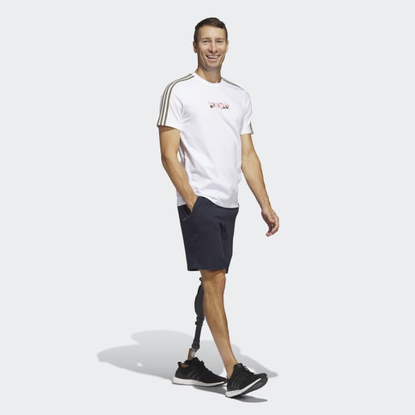 Blanco Remera Estampada Sportswear 3 Tiras Sport Optimist (Manga Corta)