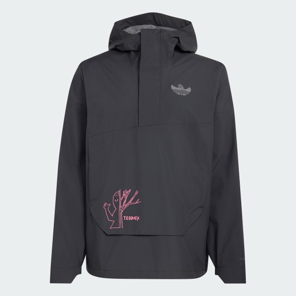 Black TERREX XPLORIC 2.5 LAYER CLIMAPROOF ANORAK