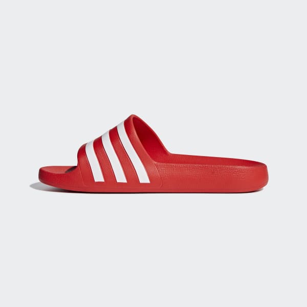 Red adidas slides youth clearance