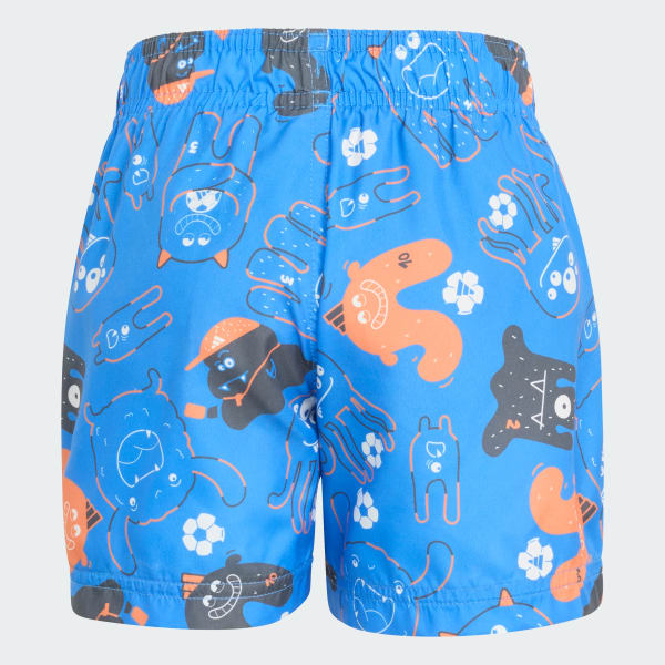 Blue TIRONSTER ALL OVER PRINT SWIM SHORTS