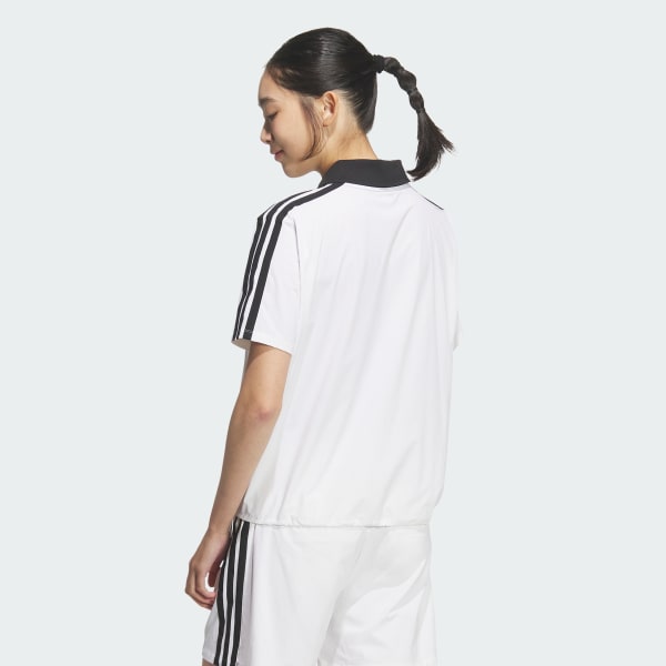 สีขาว เสื้อเชิ้ตแขนสั้นผ้าทอ 3-Stripes