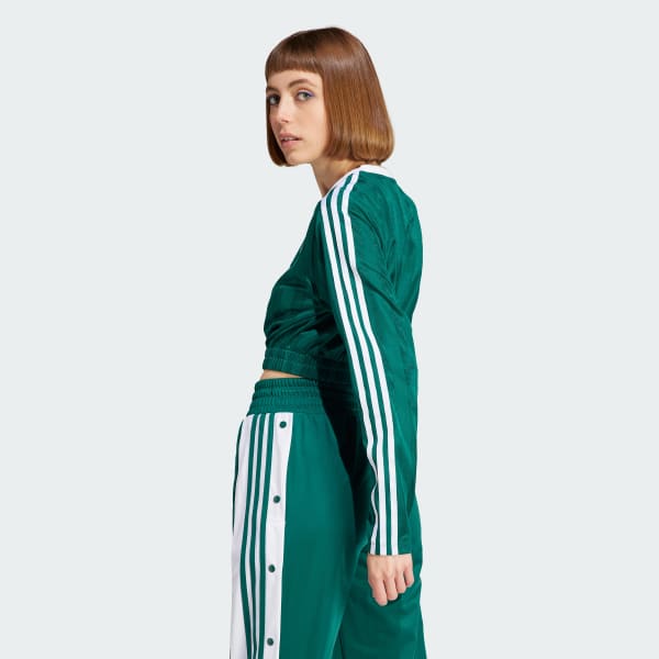 adidas Long Sleeve Crop Tee - Green | Women's Lifestyle | adidas US