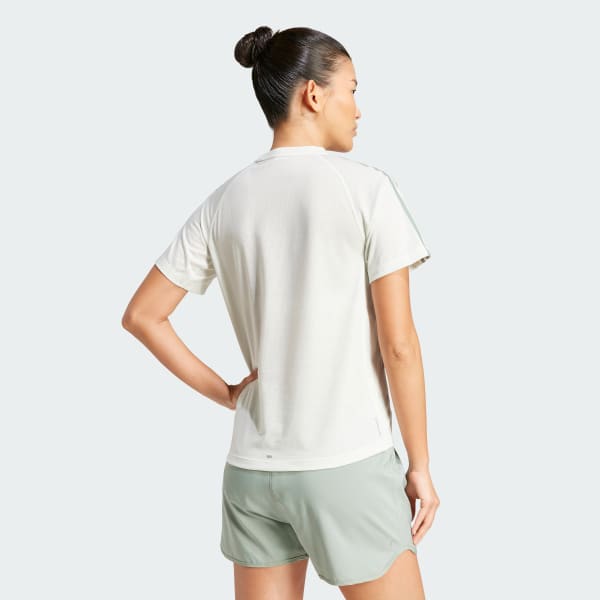 Green Own the Run 3-Stripes Tee