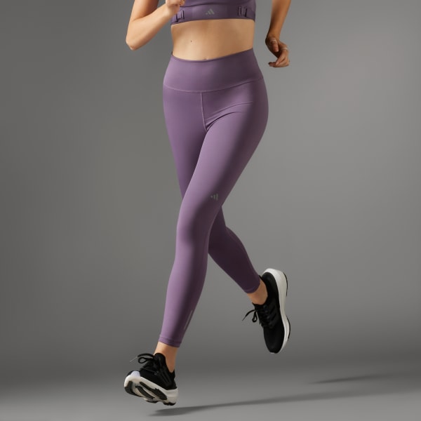 adidas Ultimate adidas Print 7/8 Leggings - Purple, Women's Running