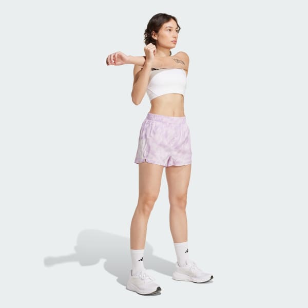 Purple Own The Run Allover Print Shorts
