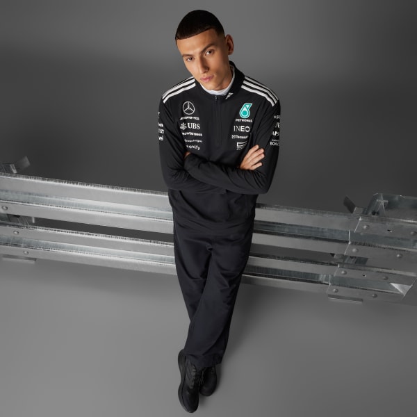 Schwarz MERCEDES - AMG PETRONAS FORMULA ONE TEAM QUARTER ZIP OBERTEIL