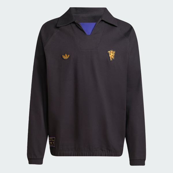 zwart Manchester United Terrace Icons Drill Shirt