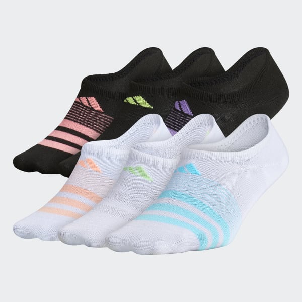 Multicolor Superlite Super-No-Show Socks 6 Pairs HGV16A