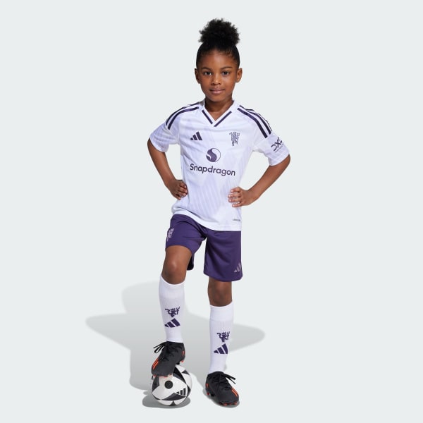Bialy Zestaw Manchester United 25/26 Away Mini Kids