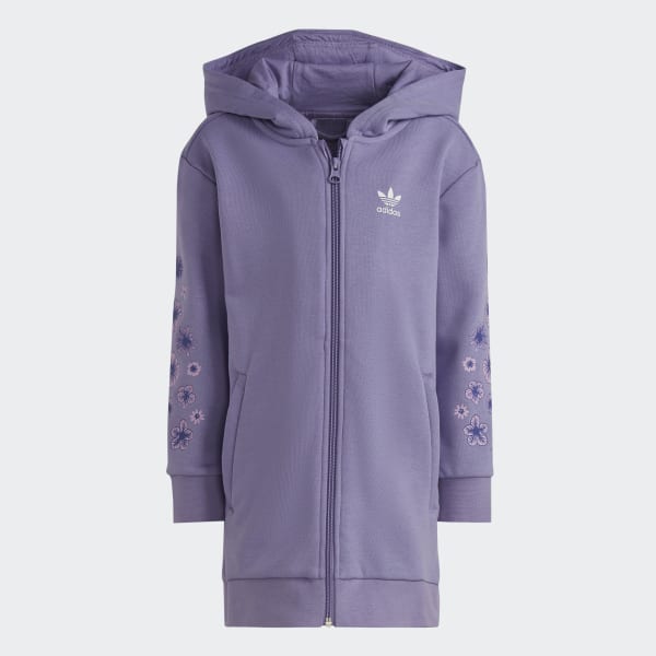 Violeta Conjunto chaqueta con capucha y mallas Floral Elongated