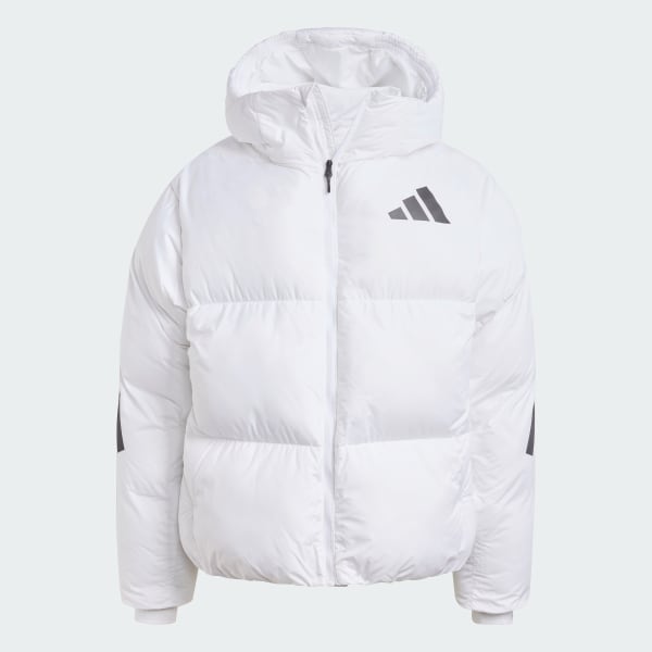 ホワイト アディダス Z.N.E. パファー ジャケット キッズ