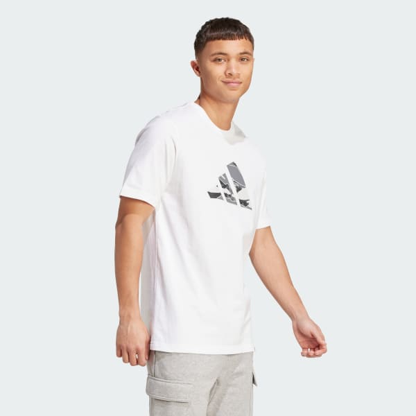 ホワイト カモ ロゴ グラフィックTシャツ