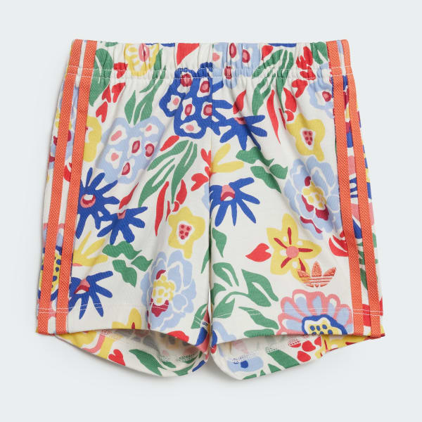 Blanco Conjunto de Shorts y Remera adidas Originals x Liberty London Kids