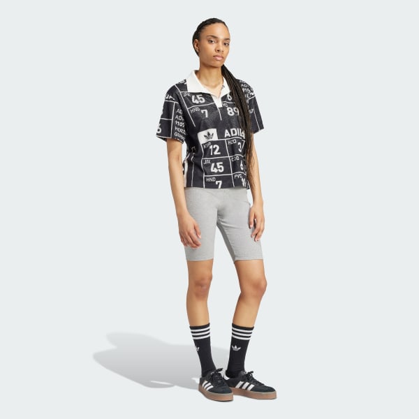 Tシャツ・カットソー adidas xxenia graphic towel polo shirt black IW5667 adidas Kseniaschnaider Graphic Towel Polo Shirt - Black