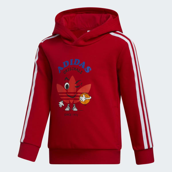 Desarmamiento Flor de la ciudad aprender Conjunto de sudadera con capucha y pantalones rojo y negro para niño | adidas España Desarmamiento Flor de la ciudad aprender Conjunto de sudadera con capucha y pantalones rojo y negro para niño | adidas España