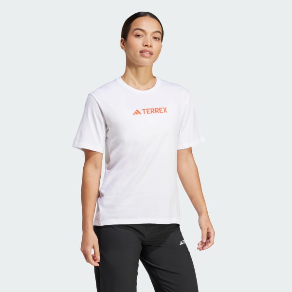 White Terrex Classic Logo Tee
