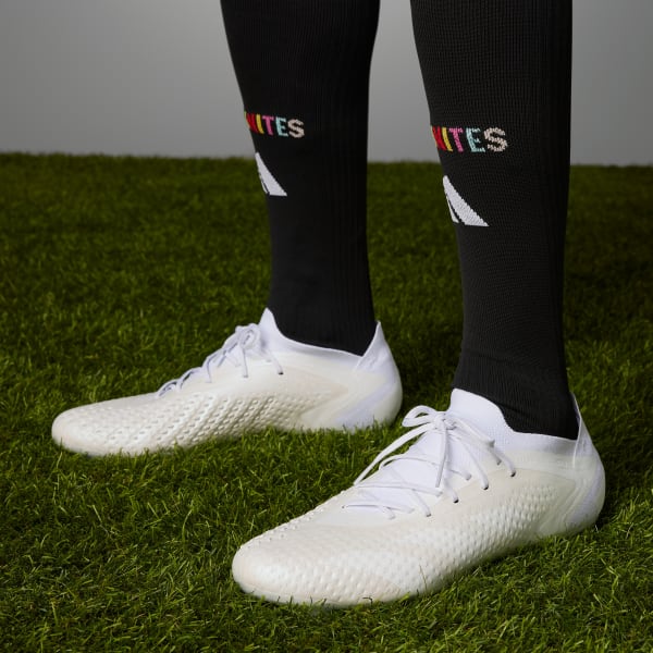 Branco Botas de Futebol Predator Accuracy.1 Low – Piso Firme