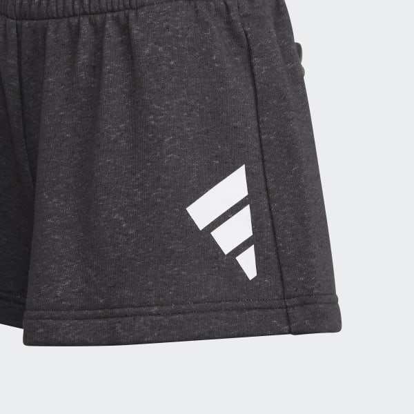 Black Future Icons 3-Stripes Loose Cotton Shorts