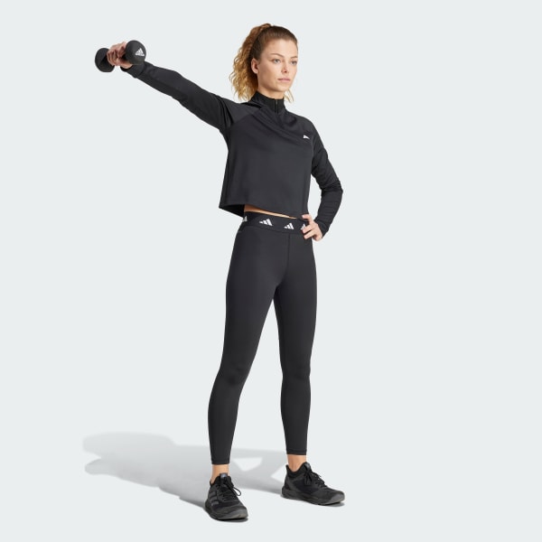 Black Train Essentials Minimal Branding 1/4-Zip Cover Up