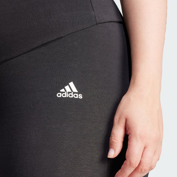 Black Essentials High-Waisted Logo Leggings (Plus Size) 28803