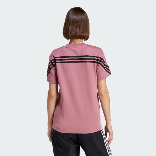 Rosa Remera Future Icons 3 Tiras