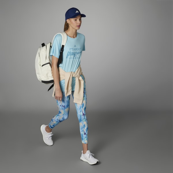 Μπλε Lift Your Mind Loose Graphic Tee