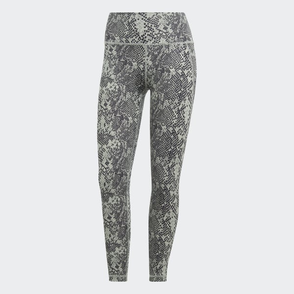 Verde Licras de Entrenamiento Optime Stash Pocket Animal Print 7/8 Pretina Alta