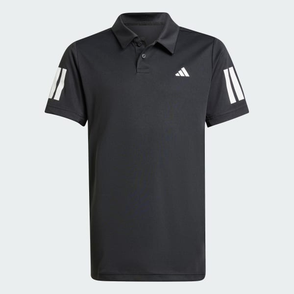 Siyah Club Tennis 3-Stripes Kids Polo Tişört
