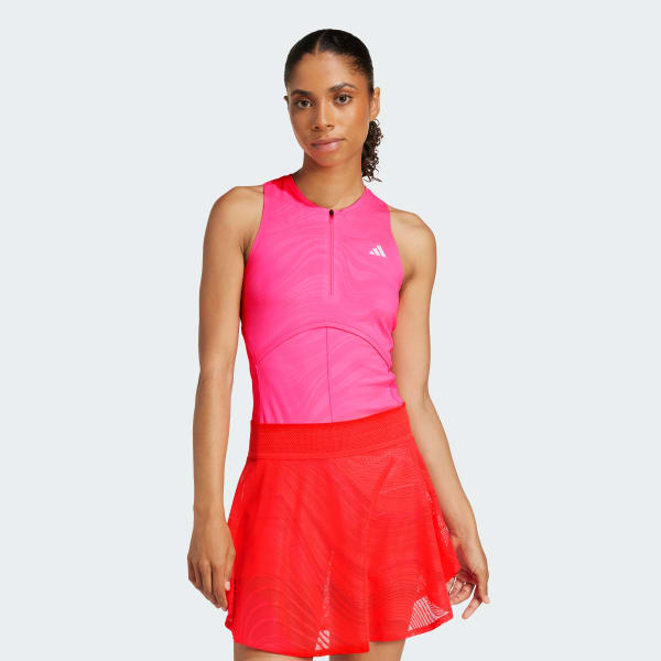 Merah-muda Rok dan Bodysuit Tenis Pro Climacool