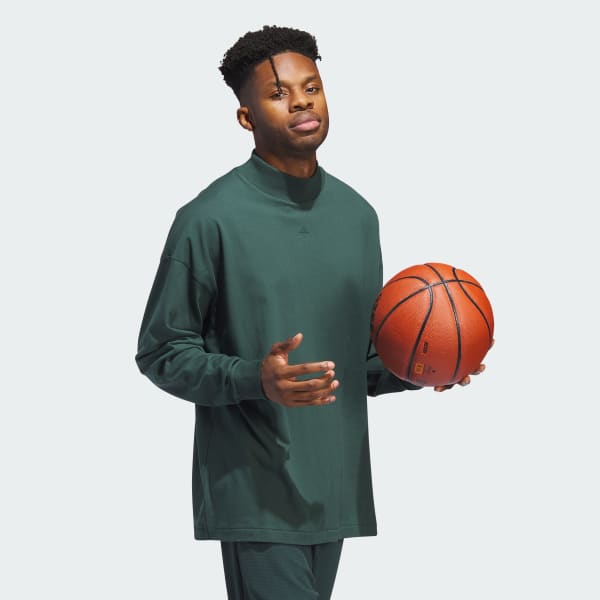 Verde Camiseta Manga Longa Basquete (Unissex)