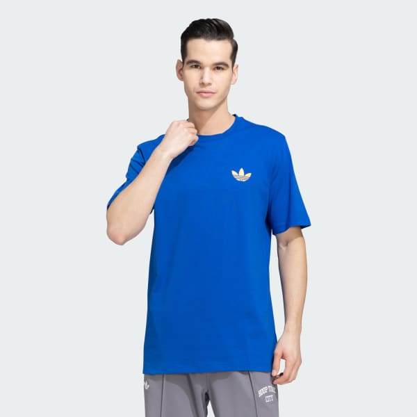 Blue adidas Originals Trefoil Car Tee