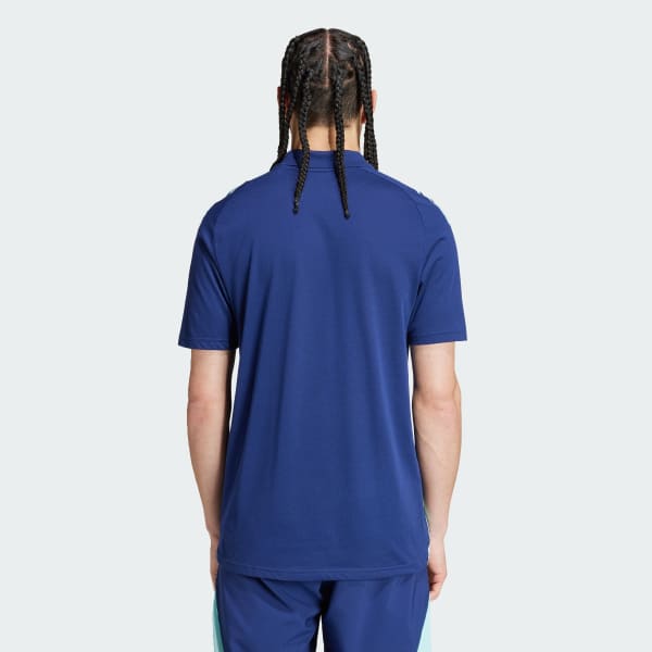 Blue Arsenal Tiro 24 Cotton Polo Shirt