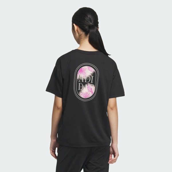 ブラック カラット グラフィック ルーズフィット半袖Tシャツ