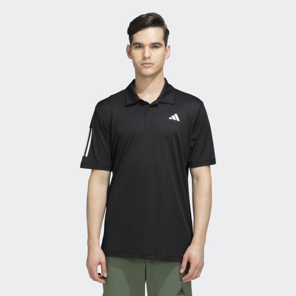 Mens black adidas polo top shirt
