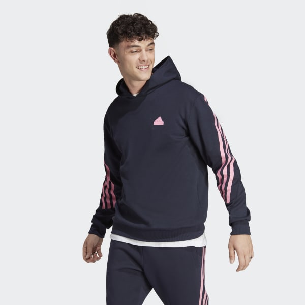 สีน้ำเงิน เสื้อฮู้ด Future Icons 3-Stripes