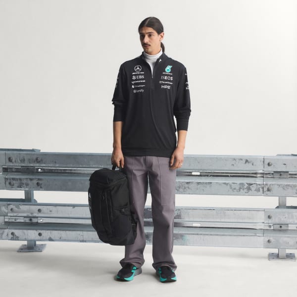 Negro Sudadera MERCEDES - AMG PETRONAS F1 TEAM ENGINEERS DE CIERRE CORTO