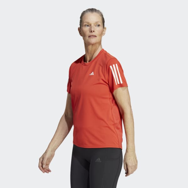 adidas Own the Run Tee - Red Women's Running | adidas US
