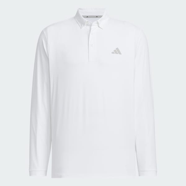White 3ST LS POLO