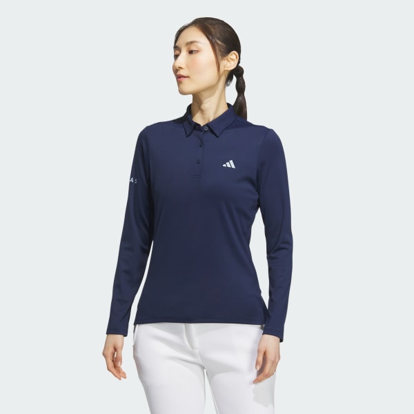 adidas AEROREADY Big Badge of Sport Long Sleeve Polo Shirt Blue adidas Malaysia