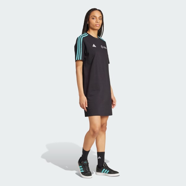 Schwarz Mercedes - AMG Petronas Formula One Team DNA T-Shirt-Kleid