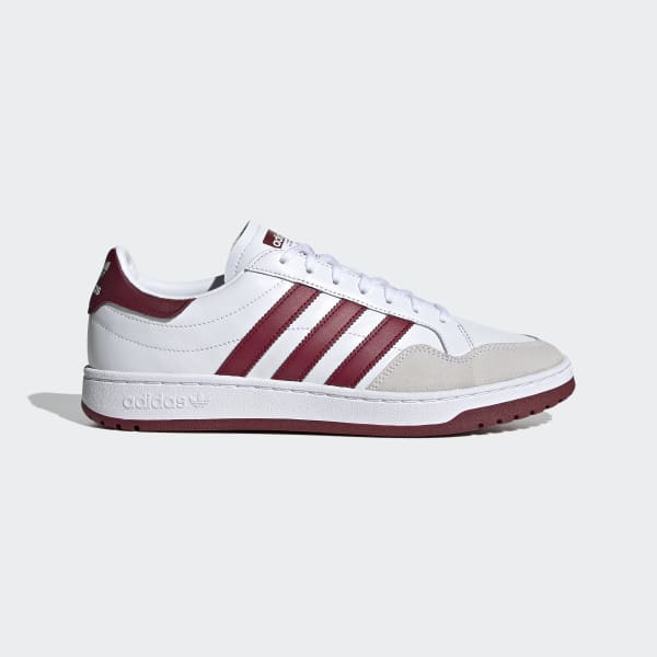 burgundy and white adidas