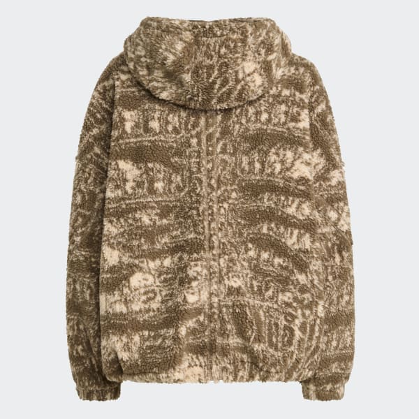 adidas By Stella McCartney Full-Zip Printed Winter Fleece - Beige