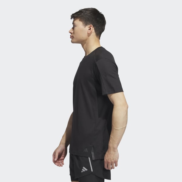 Schwarz Yoga Training T-Shirt