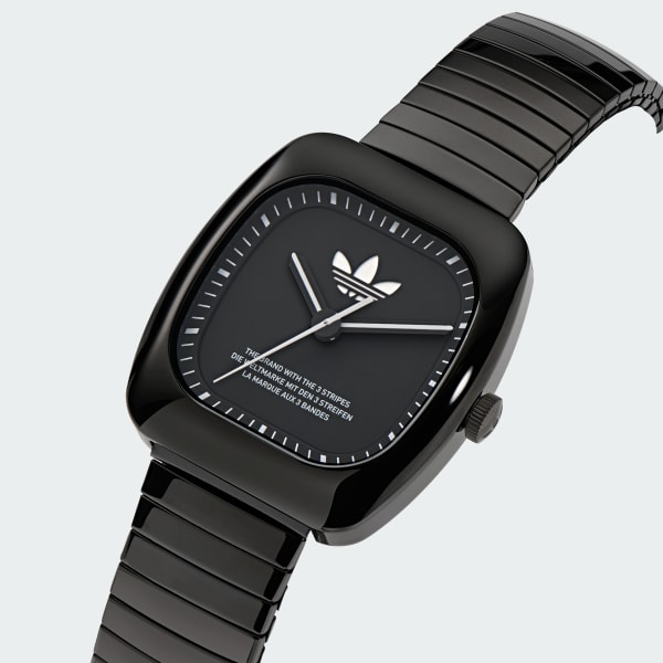 Negro Reloj Retro Wave 1